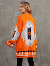 Load image into Gallery viewer, Geometric Open Front Longline Cardigan