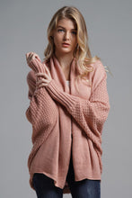 Load image into Gallery viewer, Double Take Dolman Sleeve Open Front Ribbed Trim Longline Cardigan