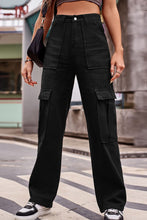 Load image into Gallery viewer, Buttoned High Waist Loose Fit Jeans