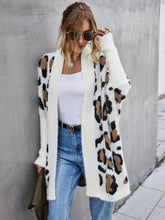 Load image into Gallery viewer, Leopard Pattern Fuzzy Cardigan