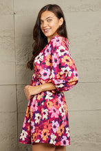 Load image into Gallery viewer, GeeGee Full Size Floral Print Mini Dress