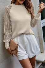 Load image into Gallery viewer, Round Neck Raglan Sleeve Knit Top