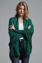 Load image into Gallery viewer, Double Take Dolman Sleeve Open Front Ribbed Trim Longline Cardigan