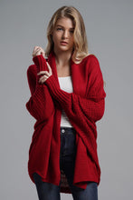 Load image into Gallery viewer, Double Take Dolman Sleeve Open Front Ribbed Trim Longline Cardigan