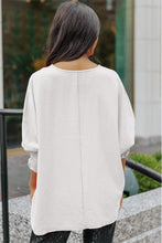 Load image into Gallery viewer, Round Neck Dolman Sleeve Textured Blouse