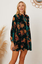 Load image into Gallery viewer, Floral Button Up Collared Neck Shirt Dress