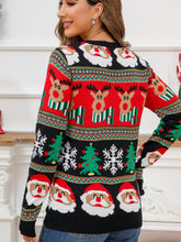 Load image into Gallery viewer, Christmas Theme Round Neck Sweater