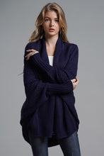 Load image into Gallery viewer, Double Take Dolman Sleeve Open Front Ribbed Trim Longline Cardigan