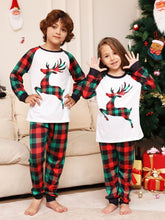 Load image into Gallery viewer, Reindeer Graphic Top and Plaid Pants Set