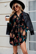 Load image into Gallery viewer, Floral Button Up Collared Neck Shirt Dress