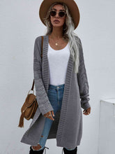 Load image into Gallery viewer, Double Take Horizontal Ribbing Open Front Duster Cardigan