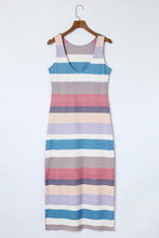 Load image into Gallery viewer, Striped Slit Sleeveless Maxi Dress