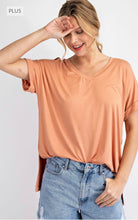 Load image into Gallery viewer, V-Neck Short Sleeve Plus Size