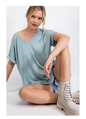 V-neck Short Sleeve Shirt