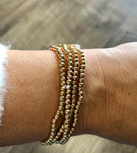 Load image into Gallery viewer, Gold/Silver Beaded Bracelet Layering- set comes with 4
