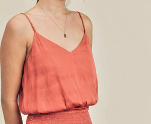 Silky Cropped Tank with adjustable Straps