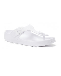 White Corkys Toe Strap Sandal