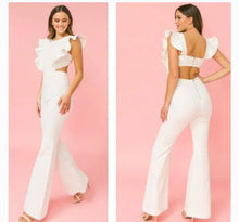 Load image into Gallery viewer, Flutter sleeve flared  jumpsuit (all ages)