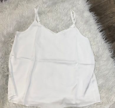 White Double Strap Cami