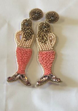 Beaded Mermaid Earrings