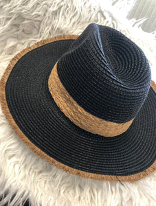 New Raw Edge Stitching Sunscreen big beam straw hat