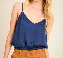 Load image into Gallery viewer, Silky Cropped Tank with adjustable Straps