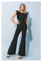 Load image into Gallery viewer, Flutter sleeve flared  jumpsuit (all ages)