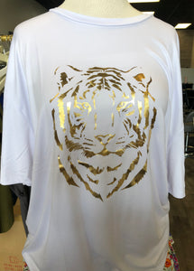 Tiger Shirt White and gold