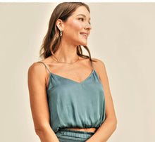 Load image into Gallery viewer, Silky Cropped Tank with adjustable Straps